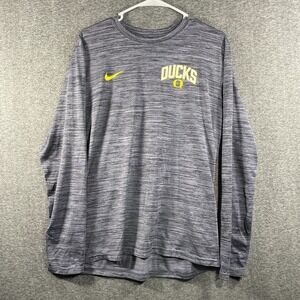 Oregon Ducks Shirt Mens Large Nike Long Sleeve DJ4999-010 Gray